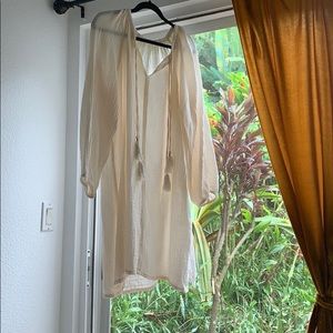 Johnny Was Calme Gauze Double Tassel Dress